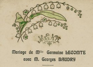 Mariage de Germaine Lecomte et de Georges Baudry. Brie-Comte-Robert
